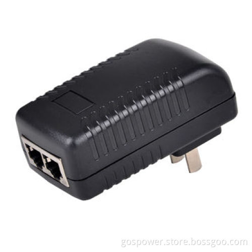 Wall-mount 18V DC Single Port PoE Midspan Injector with 18W Power